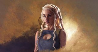 权利的游戏龙母插画图片