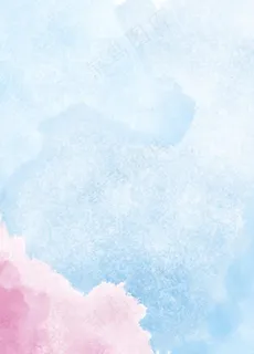 蓝粉水彩背景图片 蓝粉水彩背景图片
