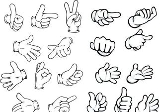 卡通手势图片