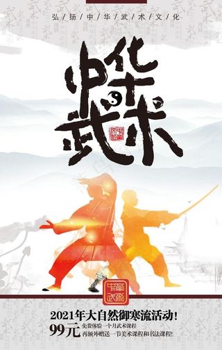 中华武术海报图片
