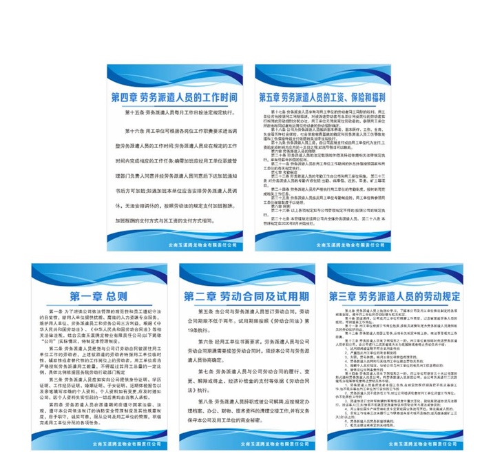 蓝色制度牌图片cdr矢量模版下载