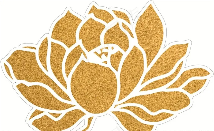金色莲花图片cdr矢量模版下载