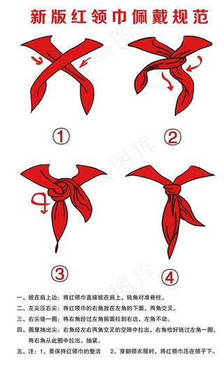 新版红领巾佩戴方法图片