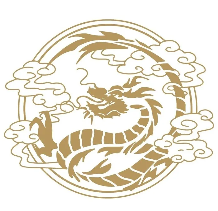 龙抬头花纹边框图片ai矢量模版下载