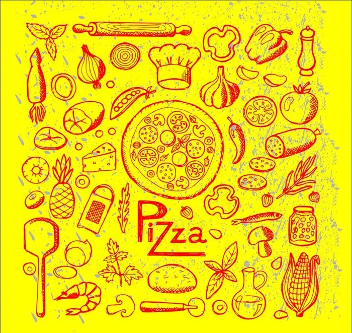 手绘美食图片cdr矢量模版下载