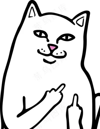 鄙视猫矢量图logo设计图片