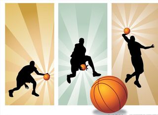 篮球选手剪影图片