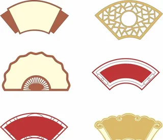 扇形古典边框图片