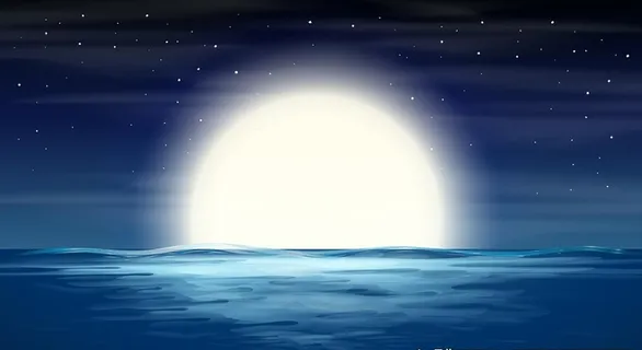 卡通夜晚月亮图片