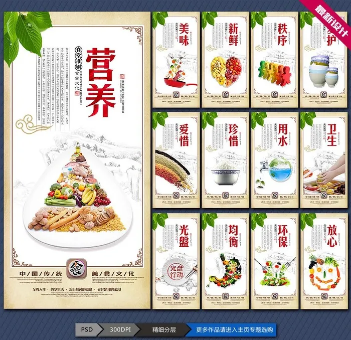 食堂文化图片(2362x4315)psd模版下载