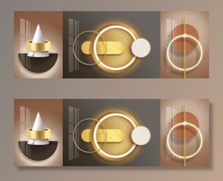 抽象几何图形装饰画图片