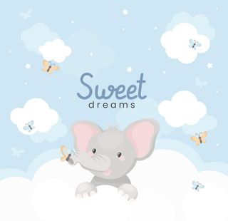 小象矢量卡通插画图片