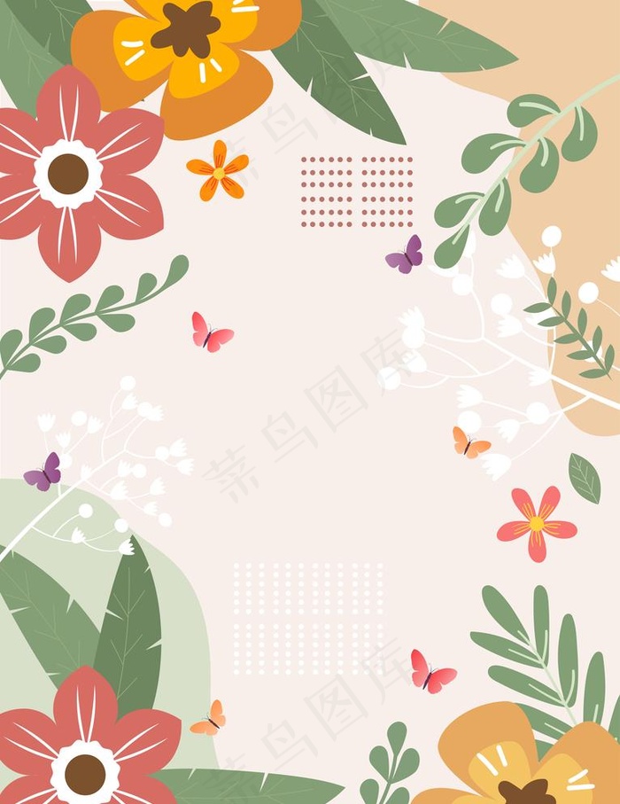 小清新马卡龙色系浪漫植物花朵图片