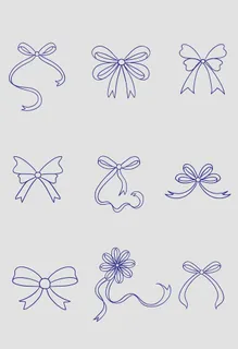 AI矢量线条蝴蝶结图片