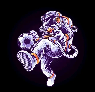 创意手绘矢量潮流太空宇航员图片