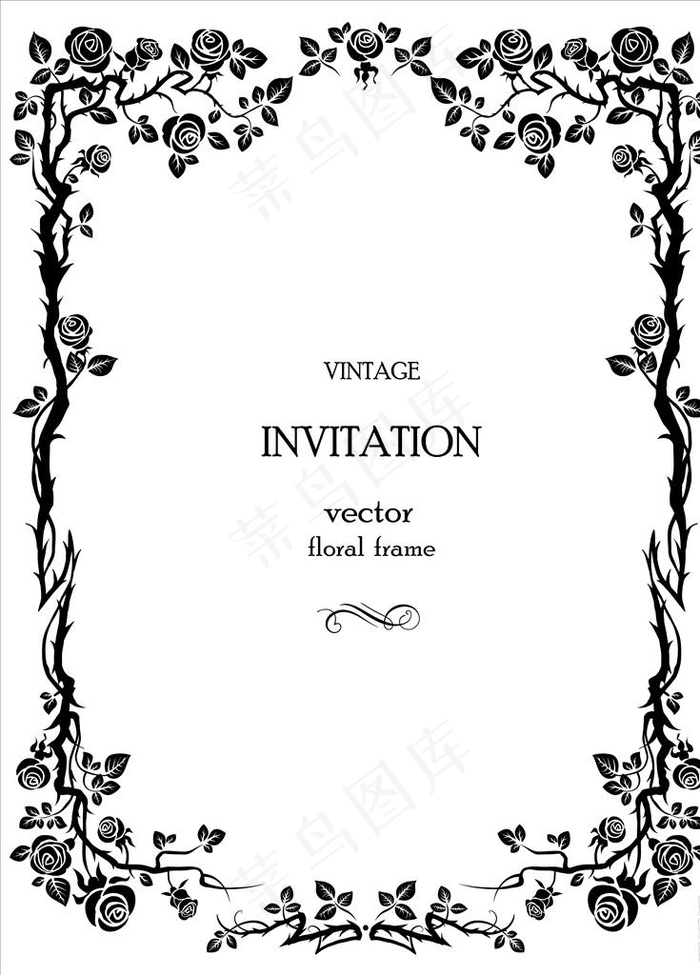 矢量花边藤蔓图片