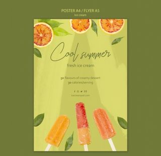 夏日雪糕广告海报设计图片