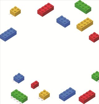 乐高积木块装饰边框图片