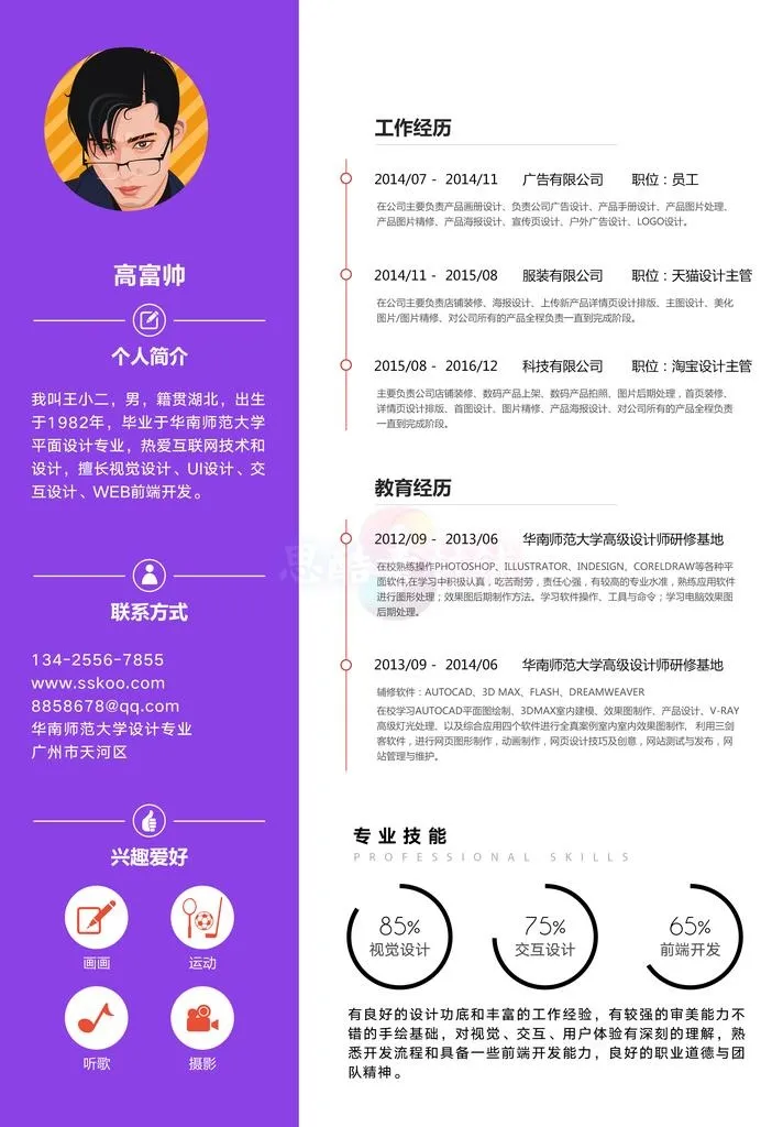 个人简历图片