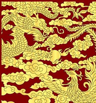 矢量原创龙凤图案图片