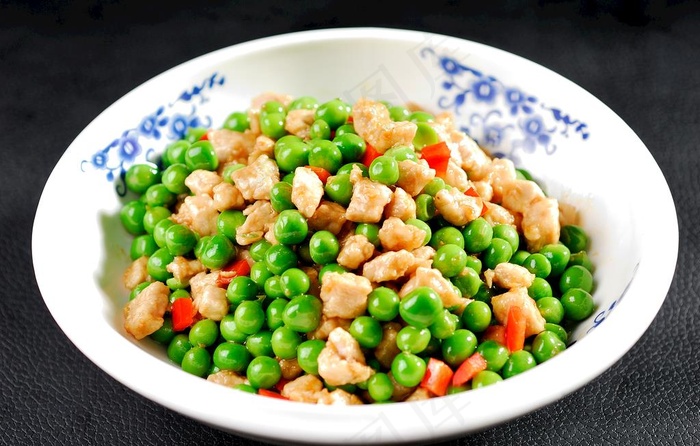 青豆炒肉图片