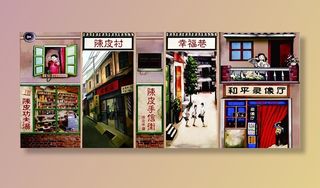 怀旧老街道图片