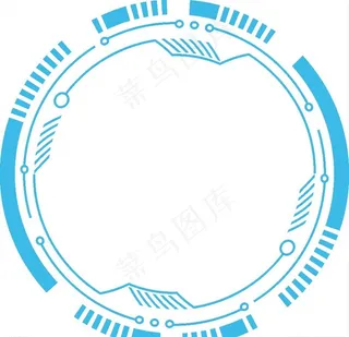 矢量青色科技边框图片