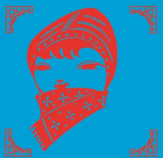 冬季人像头像剪纸图片