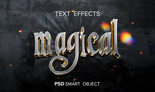 金属字体样机图片