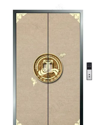 电梯门贴 复古图片