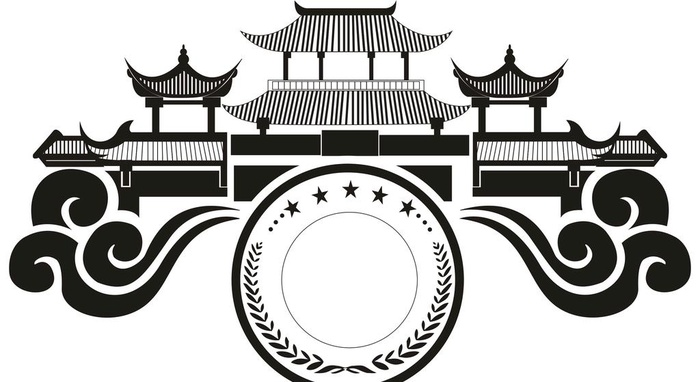古代 建筑图片cdr矢量模版下载