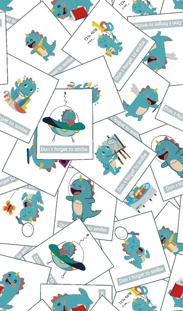 卡通 恐龙 线条图片(3000x5000)