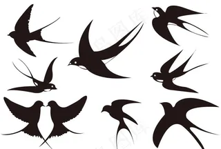 燕子剪影图片
