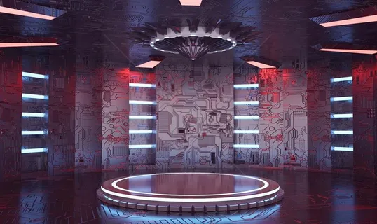 C4D模型科技炫酷展台图片