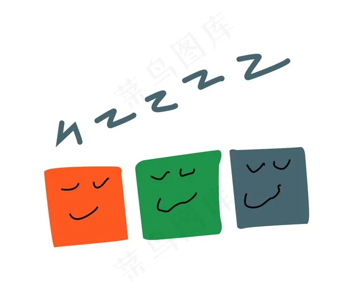 睡觉的娃娃图片ai矢量模版下载