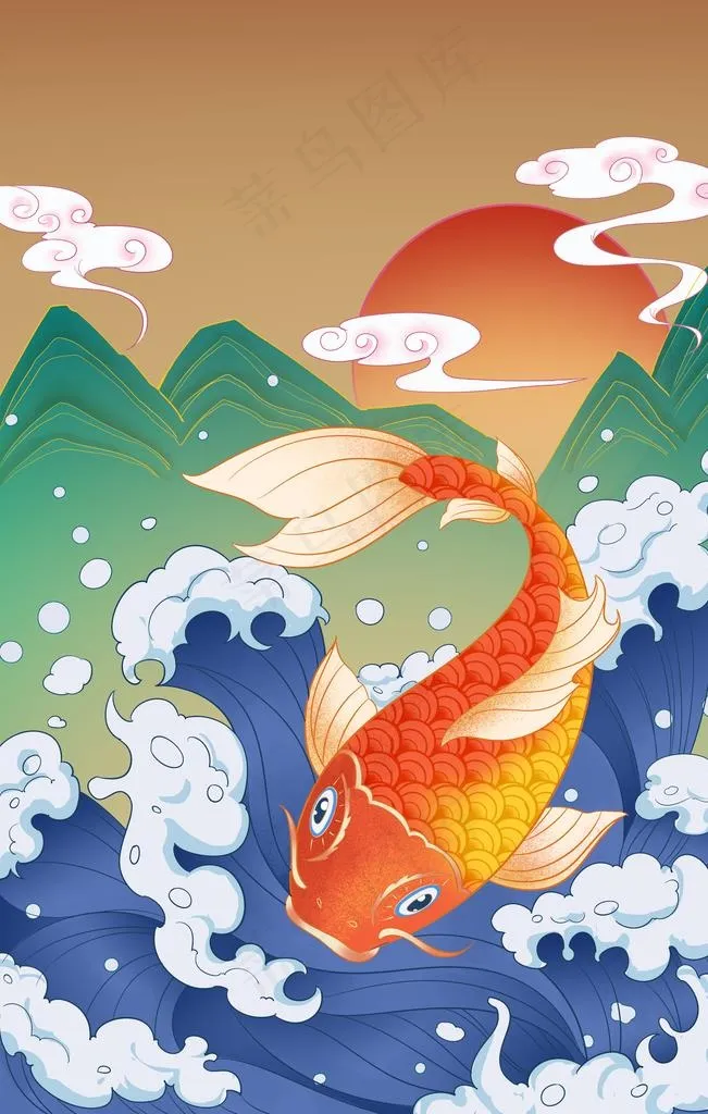 日式插画 国风插画图片