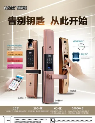 智能锁海报图片