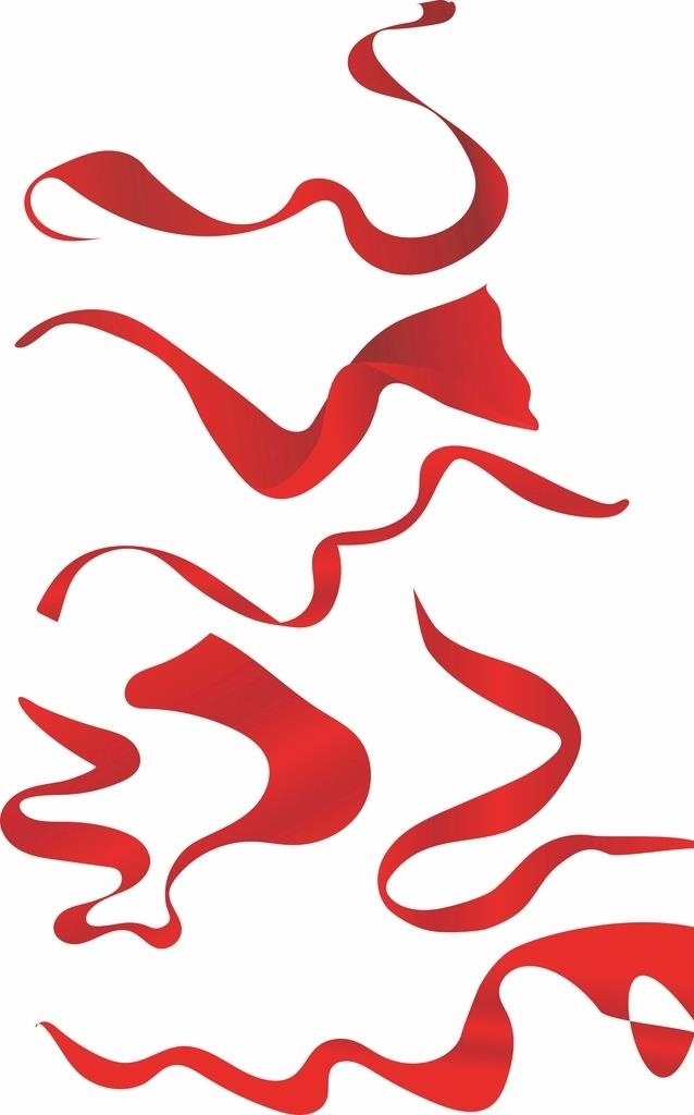 红色飘带图片