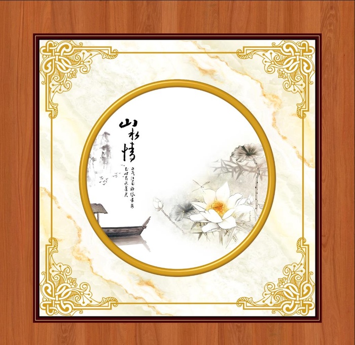 装饰画图片(100x100)psd模版下载