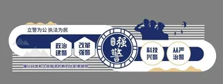 党建警营文化墙图片