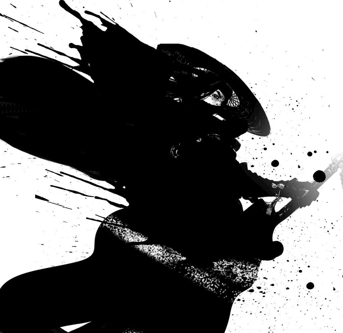 武侠水墨人物画图片