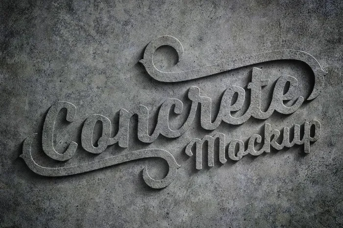 字体样式 混凝土图标标志图片(3800x2642)psd模版下载