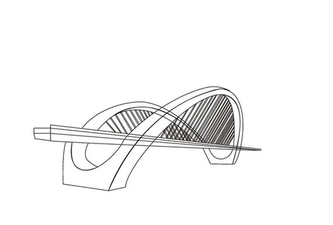 南宁大桥矢量图线稿素材图片