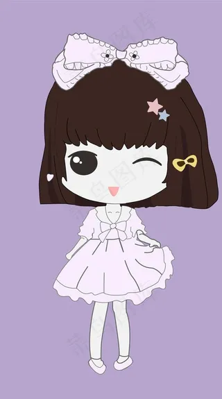 矢量图 小女孩  卡通人物图片