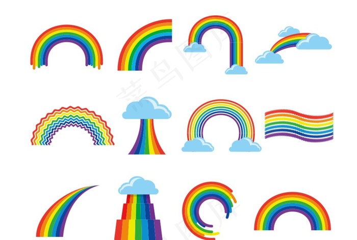 卡通彩虹图片
