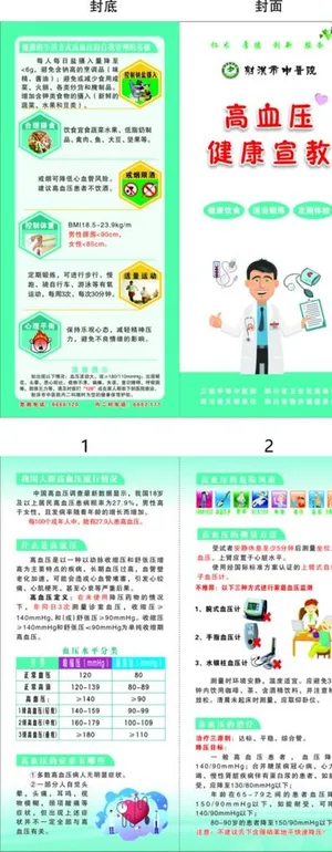 高血压宣传折页 图片