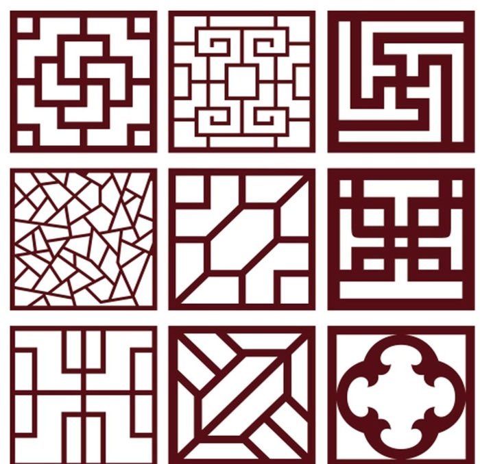 中式雕花图片cdr矢量模版下载
