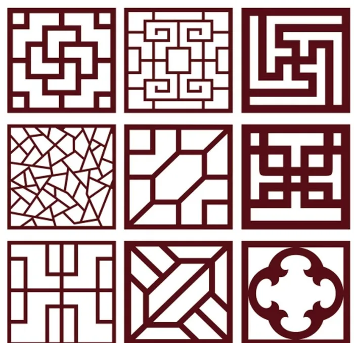 中式雕花图片cdr矢量模版下载