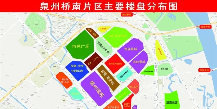 晋江桥南楼盘分布图图片cdr矢量模版下载