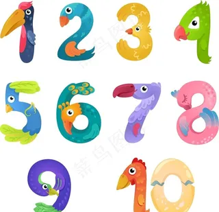 卡通数字字母图片